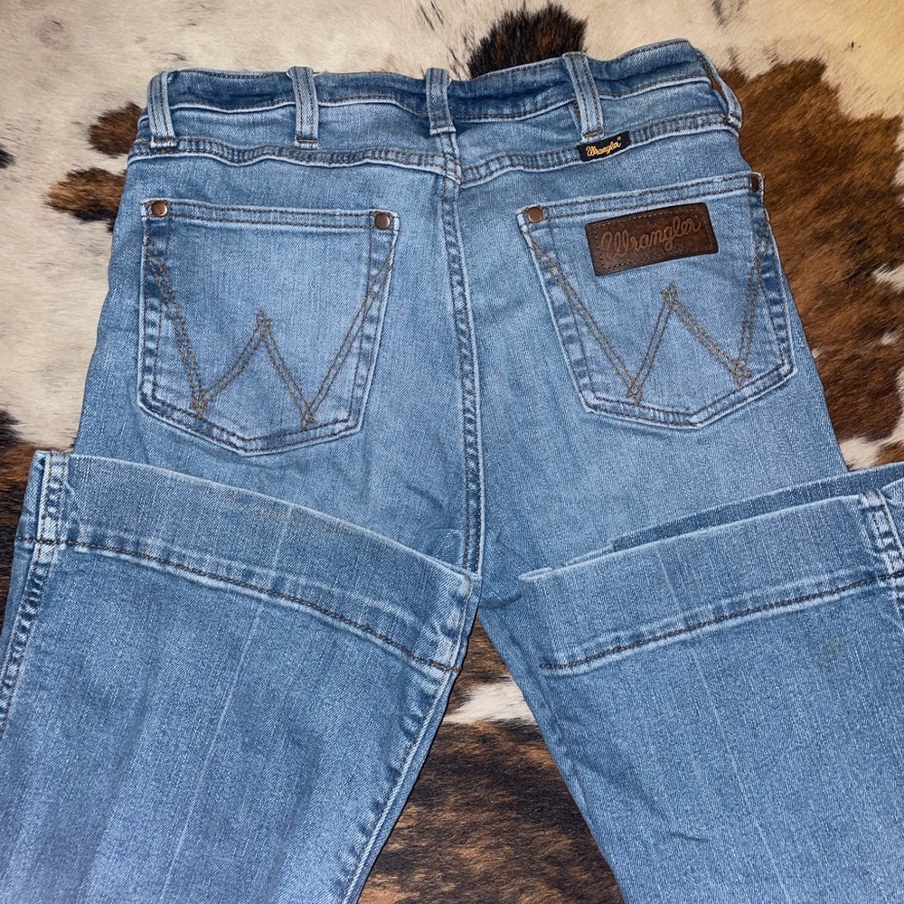 Women’s Wrangler Retro High Rise Trouser Flare Jeans size 27x34